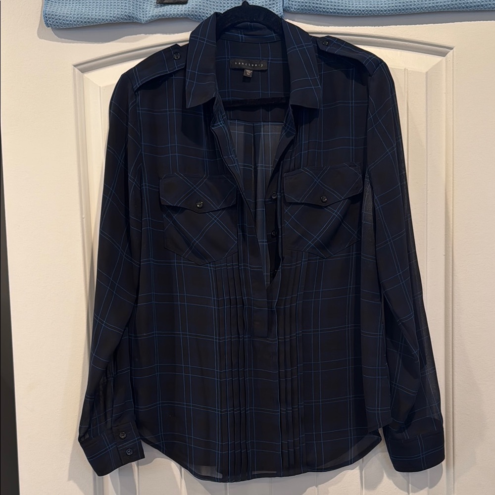 Sanctuary polyester Plaid Button-Up Shirt